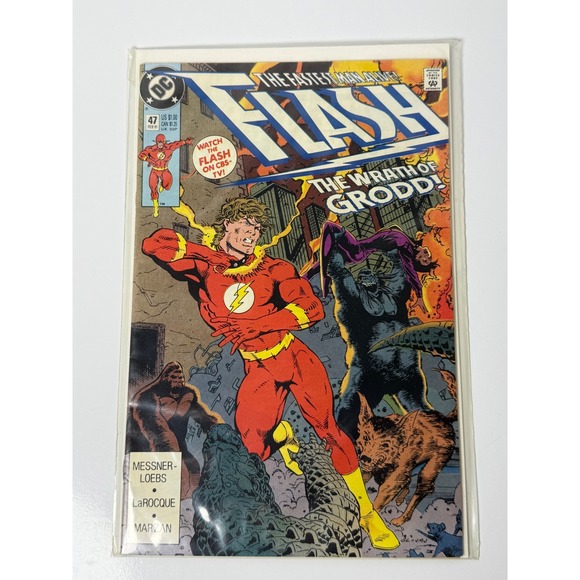 DC Comics Other - DC Comics The Flash 47 Feb 1991 The Wrath of Grodd Wally West Copper Age Comic